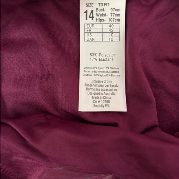 Seafolly High Waisted Bikini Bottom Size 14 NWOT | Seafolly Bikini Bottom Sz 14- - Picture 6 of 8